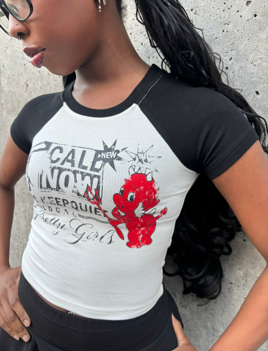 "Pretty Is Evil" Croptop